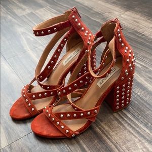 Rust Steve Madden Studded Heels
